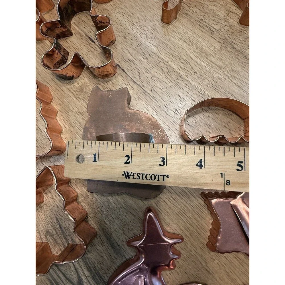 Lot 34 copper vintage to modern cookie cutters grandmas farmhouse kitchen retro